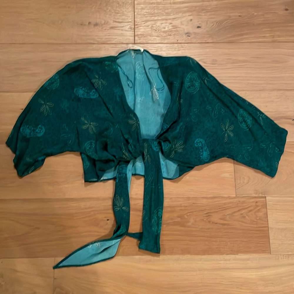 Pull & Bear Kimono-style Wrap Around Top.